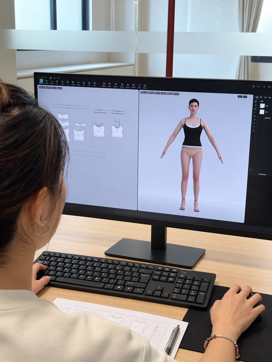 Activewear specifications and colour direction being prepared