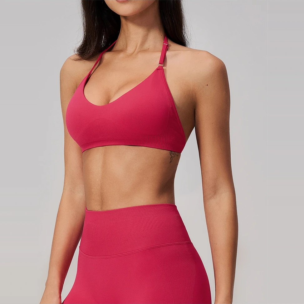 Elastic Cross-Back Padded Sports Bra