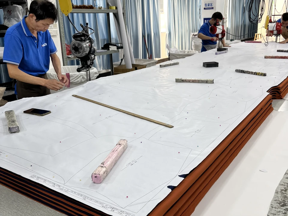 Fabric cutting and pattern preparation for activewear