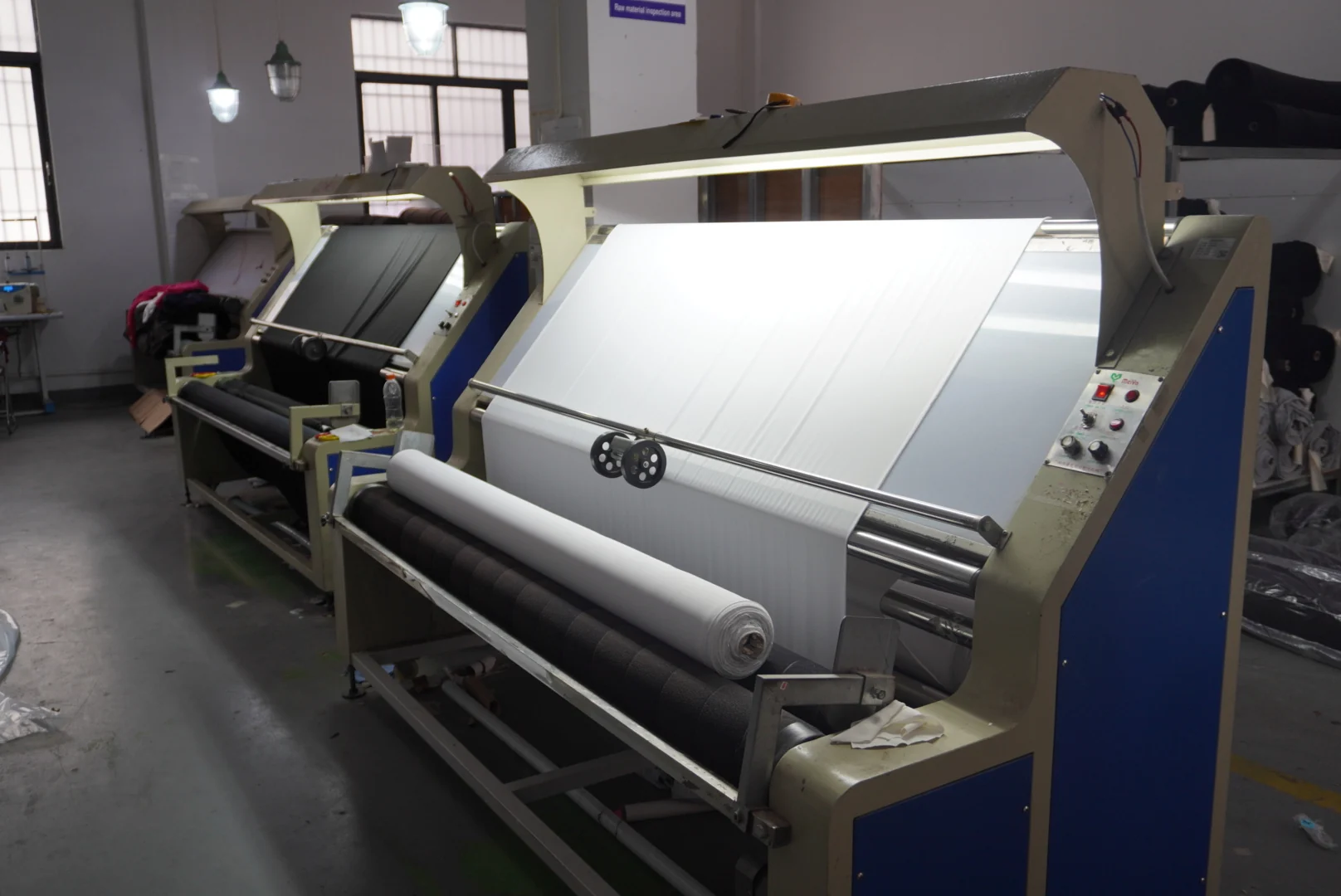 Fabric inspection record during activewear production