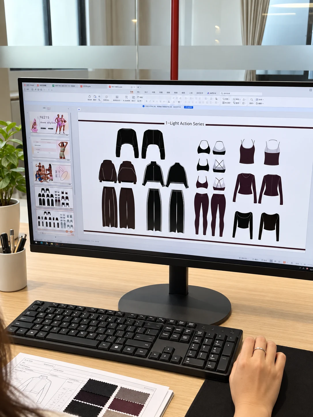 MIQI activewear specification range organized for buyer review