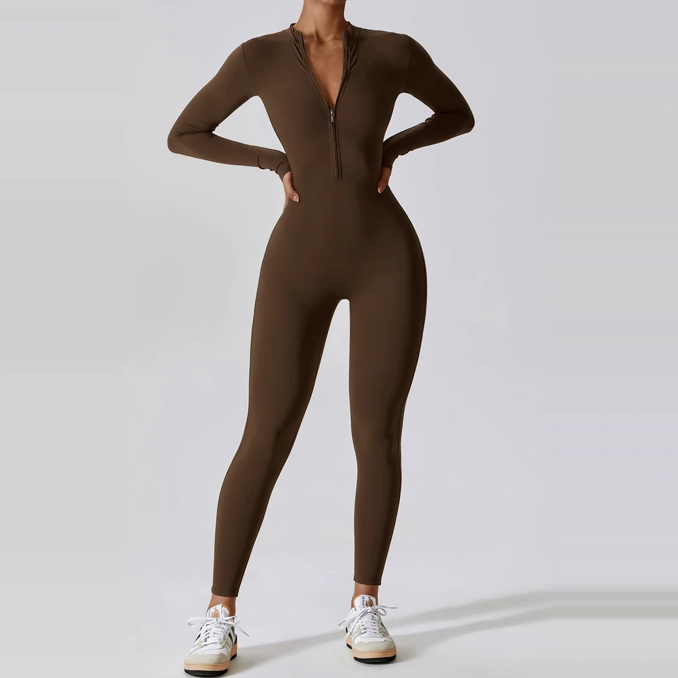 Second-Skin Long-Sleeve Yoga Bodysuit